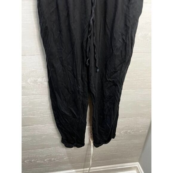 Michael Stars Black Sleeveless Scoop Neck Jumpsuit With Drawstring Waist & Pocke - Picture 5 of 6